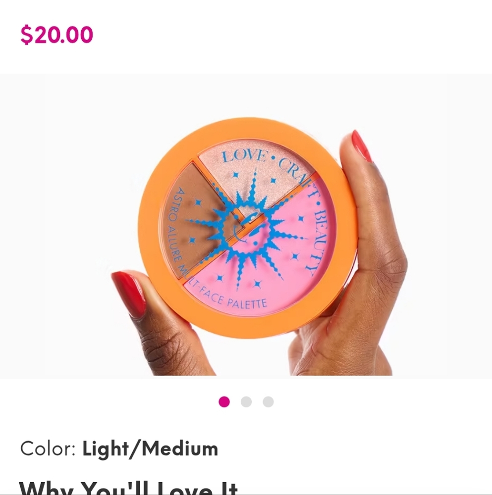 NWT LOVE CRAFT BEAUTY FACE PALETTE
